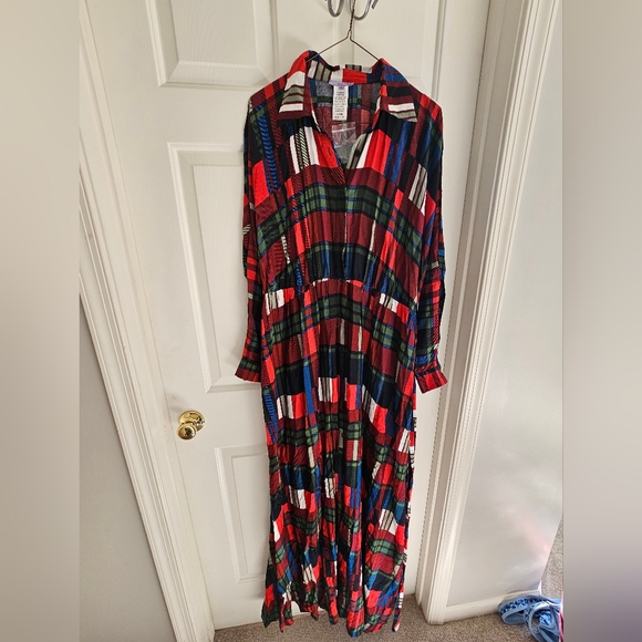 Perfectly Plaid Maxi Dress L - Picture 3 of 6